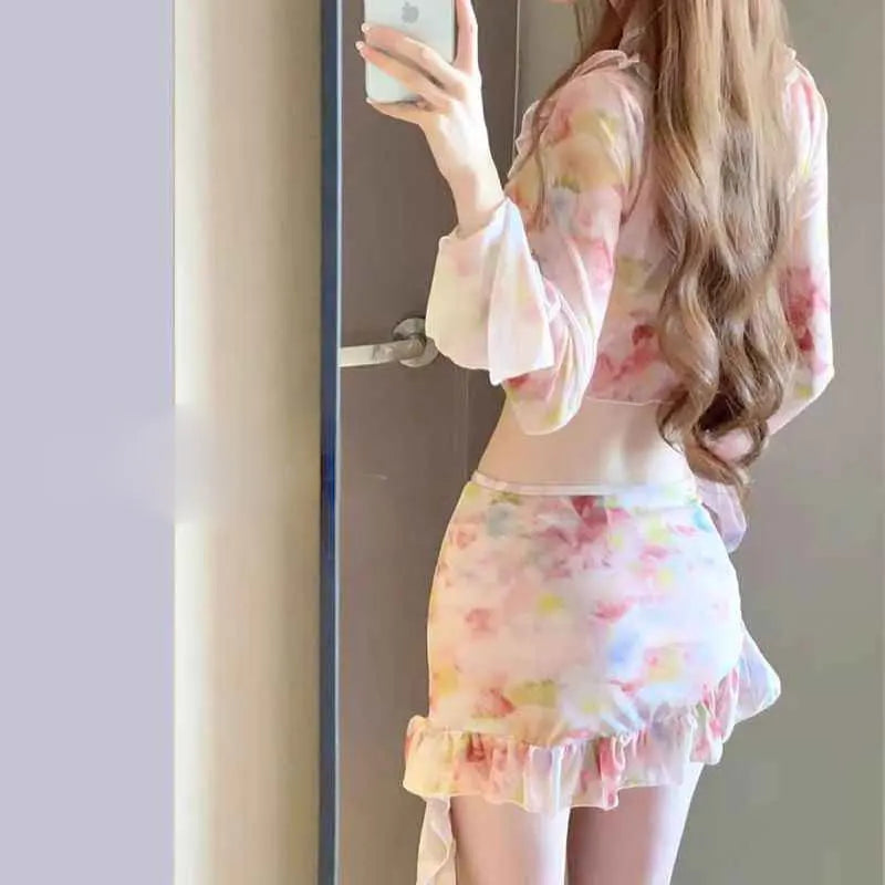 Soluna Bloom Long-Sleeve Bikini Set