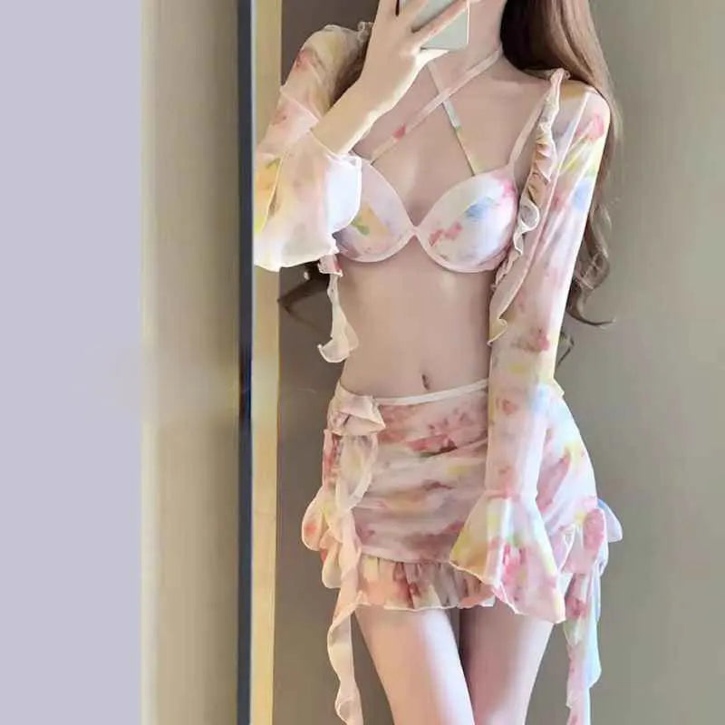 Soluna Bloom Long-Sleeve Bikini Set